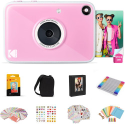 Kodak Printomatic+ Appareil Photo numérique instantané 10 MP, Zink 2x3 (5,1 x 7,5 cm), LED RVB, Coffret Cadeau: Étui, Pack de 20