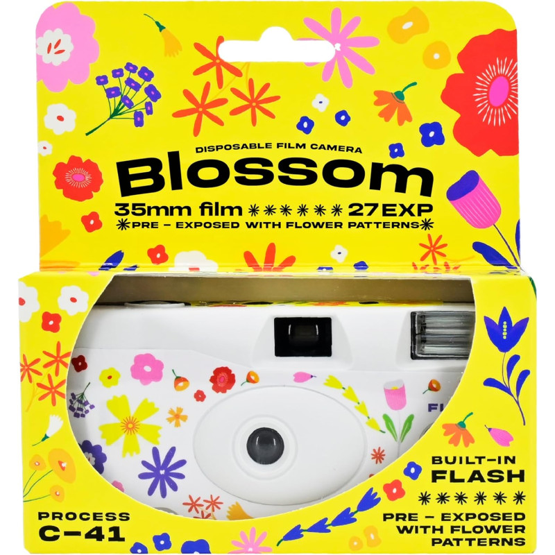 Reto Color Blossom 400 Appareil Photo jetable 35 mm 27EXP, Film négatif Couleur, sans Mise au Point, Facile à Utiliser, Flash in