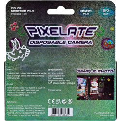 Reto Color Pixelate 400 Appareil Photo jetable 35 mm 27EXP, Film négatif Couleur, sans Mise au Point, Facile à Utiliser, Flash i