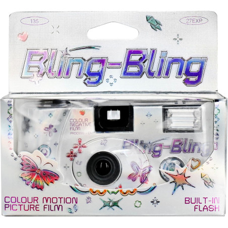 Reto Color Bling-Bling 400 Appareil Photo jetable 35 mm 27EXP, Film négatif Couleur, sans Mise au Point, Facile à Utiliser, Flas