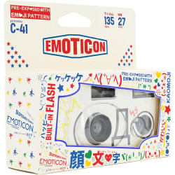 Reto Color Emoticon 400 Appareil Photo jetable 35 mm 27EXP, Film négatif Couleur, sans Mise au Point, Facile à Utiliser, Flash i