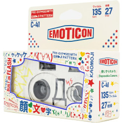 Reto Color Emoticon 400 Appareil Photo jetable 35 mm 27EXP, Film négatif Couleur, sans Mise au Point, Facile à Utiliser, Flash i