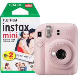 Fujifilm Instax Mini 12 Appareil Photo instantané avec Pack de 20 Films Rose Fleur