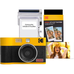 KODAK Mini Shot 2 Era 4PASS 2-in-1 Appareil Photo Instantané et Imprimante Photo Portable (5,3x8,6cm) (Appareil Photo + Paquet a