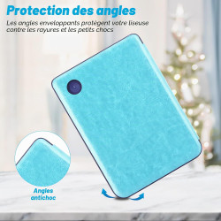 DMluna Étui Slimshell pour Kobo Clara Colour/BW/ 2E, Tolino Shine Colour/Shine 5/4, Coque de Protection Magnétique avec Fonction