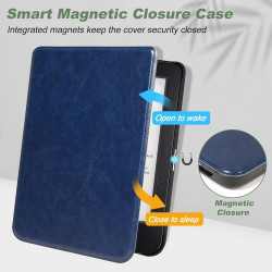 DMluna Étui Slimshell pour Kobo Clara Colour/ BW/ 2E, Tolino Shine Colour/Shine 5/4, Coque de Protection Magnétique avec Fonctio