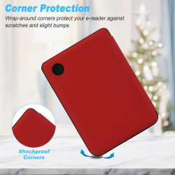 DMluna Étui Slimshell pour Kobo Clara Colour/BW/ 2E, Tolino Shine Colour/Shine 5/4, Coque de Protection Magnétique avec Fonction