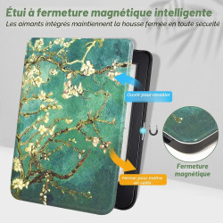 DMluna Étui Slimshell pour Kobo Clara Colour/BW/ 2E, Tolino Shine Colour/Shine 5/4, Coque de Protection Magnétique avec Fonction