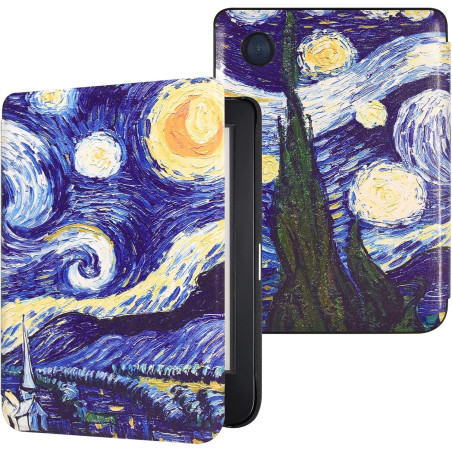 DMluna Étui Slimshell pour Kobo Clara Colour/BW/ 2E, Tolino Shine Colour/Shine 5/4, Coque de Protection Magnétique avec Fonction