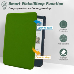 DMluna Étui Slimshell pour Kobo Clara Colour/BW/ 2E, Tolino Shine Colour/Shine 5/4, Coque de Protection Magnétique avec Fonction