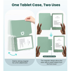 MoKo Étui Magnétique Détachable pour Le Tout Nouveau Kindle (11e Génération 2024/2022) 6 Pouces, Coque Légère et Résistante aux 