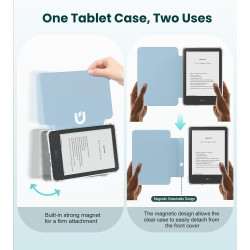 MoKo Étui Magnétique Détachable pour Le Tout Nouveau Kindle(11e Génération 2024/2022) 6 Pouces, Coque Légère et Résistante aux R