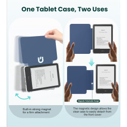 MoKo Étui Magnétique Détachable pour Le Tout Nouveau Kindle(11e Génération 2024/2022) 6 Pouces, Coque Légère et Résistante aux R