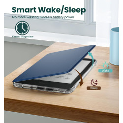MoKo Étui Magnétique Détachable pour Le Tout Nouveau Kindle(11e Génération 2024/2022) 6 Pouces, Coque Légère et Résistante aux R