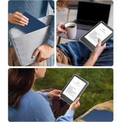 MoKo Étui Magnétique Détachable pour Le Tout Nouveau Kindle(11e Génération 2024/2022) 6 Pouces, Coque Légère et Résistante aux R