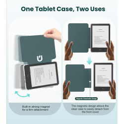 MoKo Étui Magnétique Détachable pour Le Tout Nouveau Kindle(11e Génération 2024/2022) 6 Pouces, Coque Légère et Résistante aux R