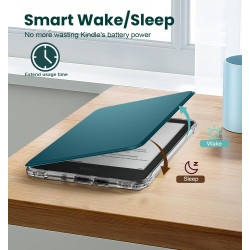 MoKo Étui Magnétique Détachable pour Le Tout Nouveau Kindle(11e Génération 2024/2022) 6 Pouces, Coque Légère et Résistante aux R