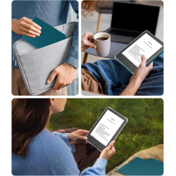 MoKo Étui Magnétique Détachable pour Le Tout Nouveau Kindle(11e Génération 2024/2022) 6 Pouces, Coque Légère et Résistante aux R