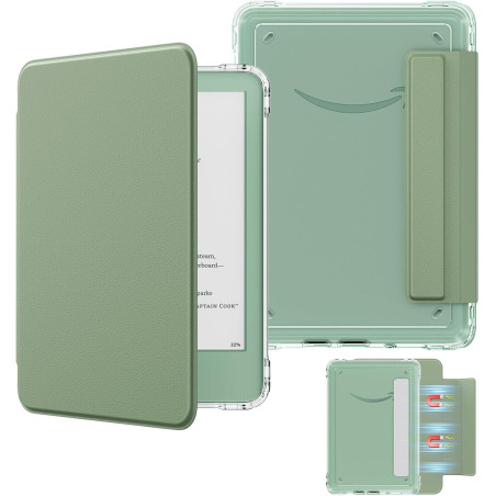 MoKo Étui Magnétique Détachable pour Le Tout Nouveau Kindle(11e Génération 2024/2022) 6 Pouces, Coque Légère et Résistante aux R