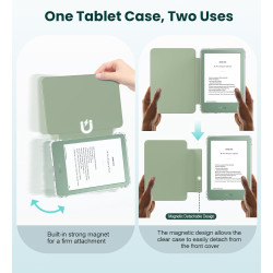 MoKo Étui Magnétique Détachable pour Le Tout Nouveau Kindle(11e Génération 2024/2022) 6 Pouces, Coque Légère et Résistante aux R
