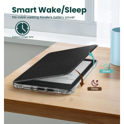 MoKo Étui Magnétique Détachable pour Le Tout Nouveau Kindle (11e Génération 2024/2022) 6 Pouces, Coque Légère et Résistante aux 