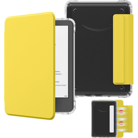 MoKo Étui Magnétique Détachable pour Le Tout Nouveau Kindle(11e Génération 2024/2022) 6 Pouces, Coque Légère et Résistante aux R