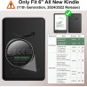 MoKo Étui Magnétique Détachable pour Le Tout Nouveau Kindle(11e Génération 2024/2022) 6 Pouces, Coque Légère et Résistante aux R