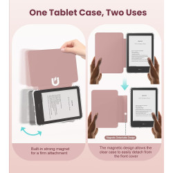 MoKo Étui Magnétique Détachable pour Le Tout Nouveau Kindle(11e Génération 2024/2022) 6 Pouces, Coque Légère et Résistante aux R