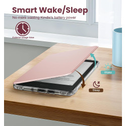MoKo Étui Magnétique Détachable pour Le Tout Nouveau Kindle(11e Génération 2024/2022) 6 Pouces, Coque Légère et Résistante aux R