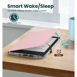 MoKo Étui Magnétique Détachable pour Le Tout Nouveau Kindle(11e Génération 2024/2022) 6 Pouces, Coque Légère et Résistante aux R