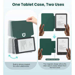 MoKo Étui Magnétique Détachable pour Le Tout Nouveau Kindle(11e Génération 2024/2022) 6 Pouces, Coque Légère et Résistante aux R