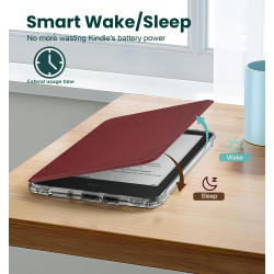 MoKo Étui Magnétique Détachable pour Le Tout Nouveau Kindle(11e Génération 2024/2022) 6 Pouces, Coque Légère et Résistante aux R