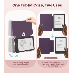 MoKo Étui Magnétique Détachable pour Le Tout Nouveau Kindle(11e Génération 2024/2022) 6 Pouces, Coque Légère et Résistante aux R