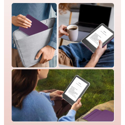 MoKo Étui Magnétique Détachable pour Le Tout Nouveau Kindle(11e Génération 2024/2022) 6 Pouces, Coque Légère et Résistante aux R