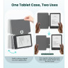 MoKo Étui Magnétique Détachable pour Le Tout Nouveau Kindle(11e Génération 2024/2022) 6 Pouces, Coque Légère et Résistante aux R
