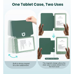 MoKo Étui Magnétique Détachable pour Le Tout Nouveau Kindle(11e Génération 2024/2022) 6 Pouces, Coque Légère et Résistante aux R