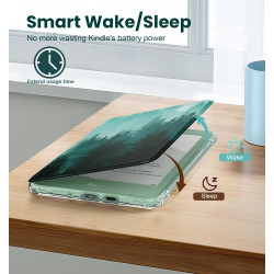 MoKo Étui Magnétique Détachable pour Le Tout Nouveau Kindle(11e Génération 2024/2022) 6 Pouces, Coque Légère et Résistante aux R