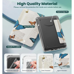 MoKo Étui Magnétique Détachable pour Le Tout Nouveau Kindle(11e Génération 2024/2022) 6 Pouces, Coque Légère et Résistante aux R