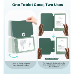 MoKo Étui Magnétique Détachable pour Le Tout Nouveau Kindle(11e Génération 2024/2022) 6 Pouces, Coque Légère et Résistante aux R