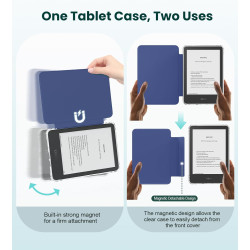 MoKo Étui Magnétique Détachable pour Le Tout Nouveau Kindle(11e Génération 2024/2022) 6 Pouces, Coque Légère et Résistante aux R