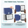 MoKo Étui Magnétique Détachable pour Le Tout Nouveau Kindle(11e Génération 2024/2022) 6 Pouces, Coque Légère et Résistante aux R