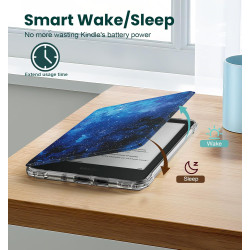 MoKo Étui Magnétique Détachable pour Le Tout Nouveau Kindle(11e Génération 2024/2022) 6 Pouces, Coque Légère et Résistante aux R