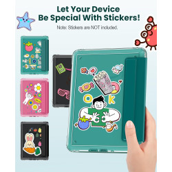Moko étui magnétique détachable pour 7" kindle paperblanc 12e generation 2024 & kindle colorsoft 2024/2025,ultra clair coque et 
