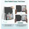Moko étui magnétique détachable pour 7" kindle paperblanc 12e generation 2024 & kindle colorsoft 2024/2025,ultra clair coque et 