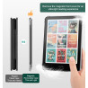 Moko étui magnétique détachable pour 7" kindle paperblanc 12e generation 2024 & kindle colorsoft 2024/2025,ultra clair coque et 