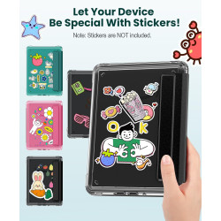 Moko étui magnétique détachable pour 7" kindle paperblanc 12e generation 2024 & kindle colorsoft 2024/2025,ultra clair coque et 