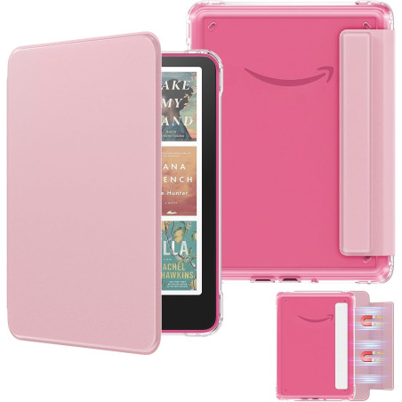 Moko étui magnétique détachable pour 7" kindle paperblanc 12e génération 2024 & kindle colorsoft 2024/2025,ultra clair coque et 