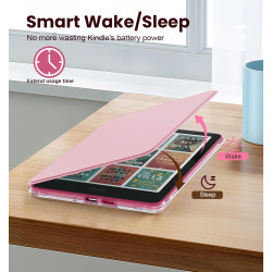 Moko étui magnétique détachable pour 7" kindle paperblanc 12e génération 2024 & kindle colorsoft 2024/2025,ultra clair coque et 
