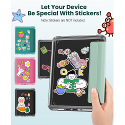 Moko étui magnétique détachable pour 7" kindle paperblanc 12e génération 2024 & kindle colorsoft 2024/2025,ultra clair coque et 