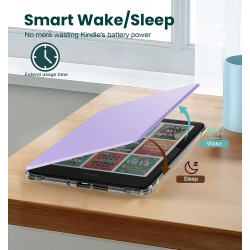 MoKo Étui Magnétique Amovible pour 7" E-Reader 12e Génération 2024 et Color 2024/2025, Coque Arrière Ultra Transparente Résistan